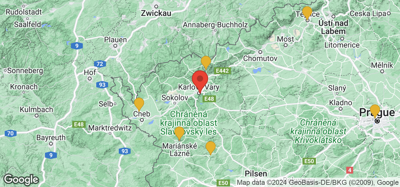 Mapa Karlovy Vary